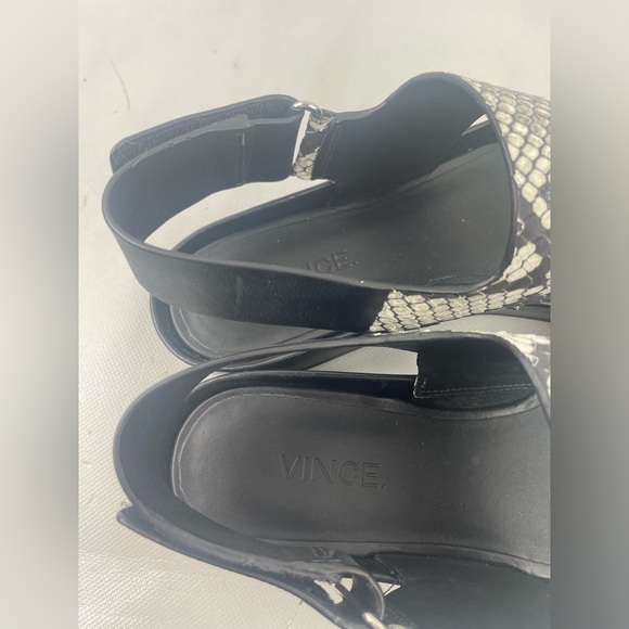 VINCE "Marett" Snake-Embossed Platform Sandals SZ 7 - Picture 4 of 14